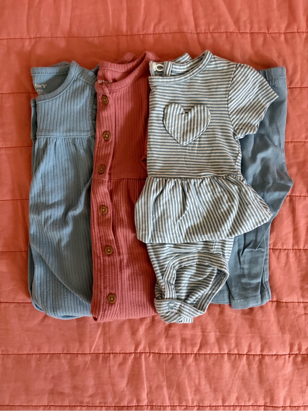 Carter's Blue, Pink, and Striped Baby Matching Set